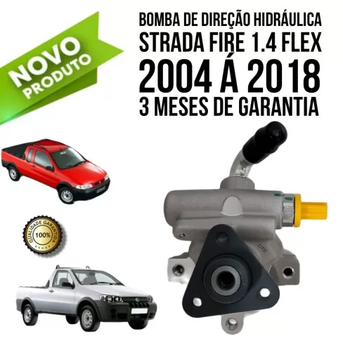 BOMBA DE DIREÇÃO HIDRAULICA STRADA FIRE 1.3 /1.4 8V FLEX 2004 Á 2018